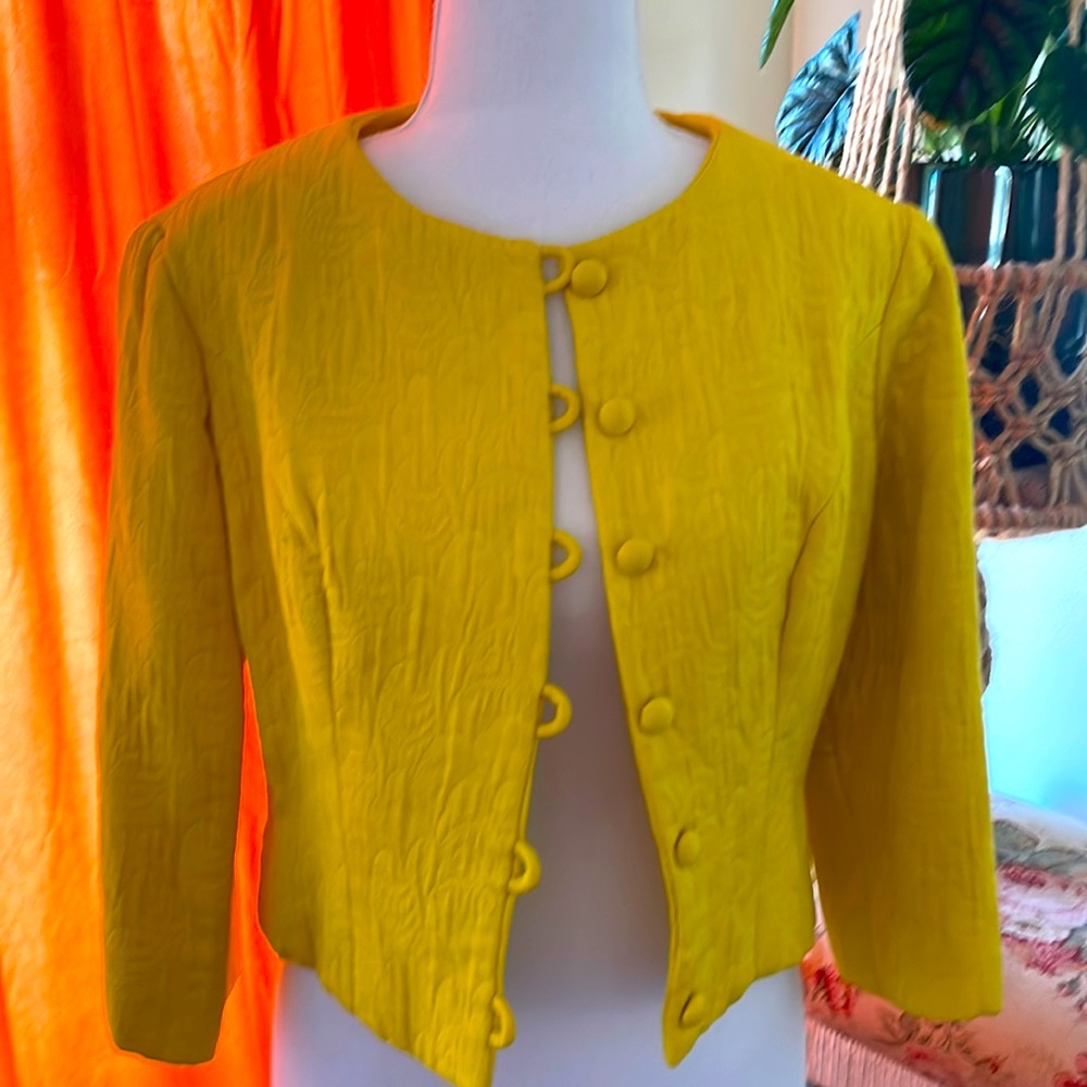Jacques Hemi Paris,  a salon Francis Palm Beach, jacket, Vintage Yellow  small